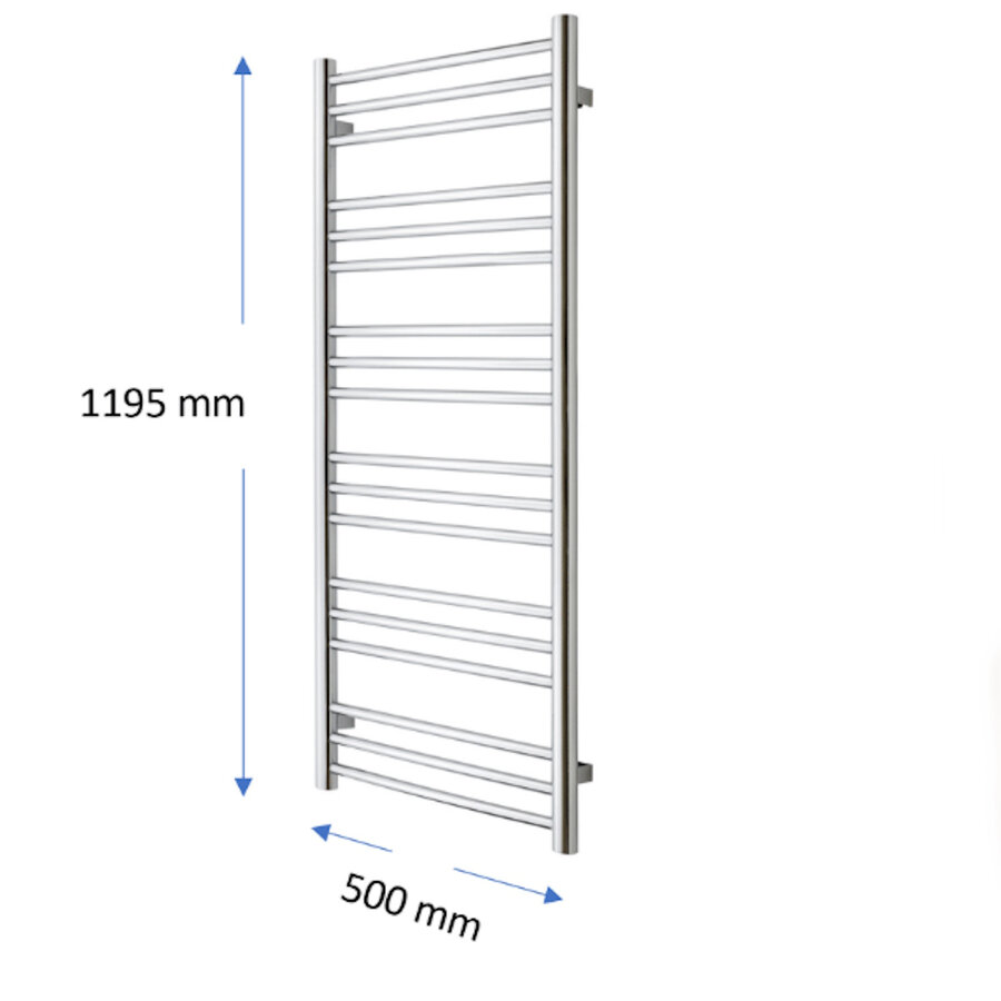 Designradiator TVS Pivo Zwart 119.5x50 cm