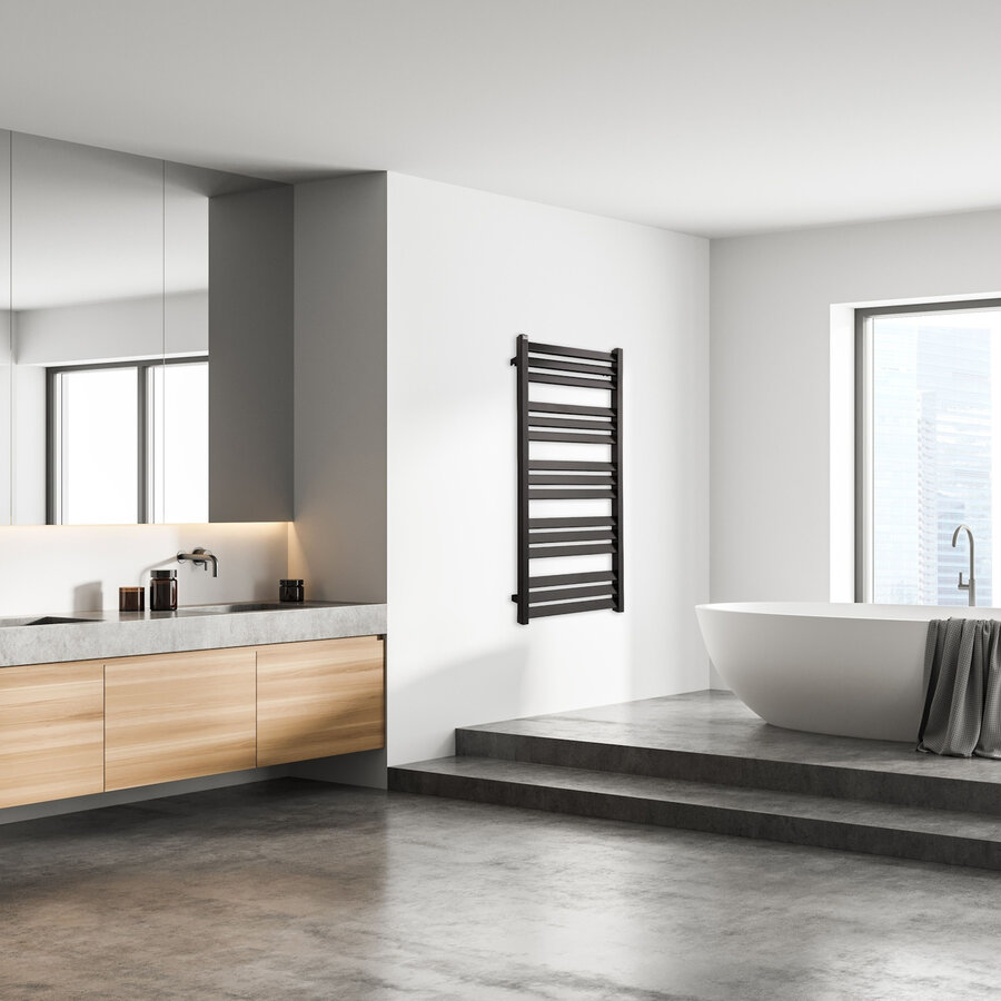 Designradiator TVS Paso Zwart 112x50 cm