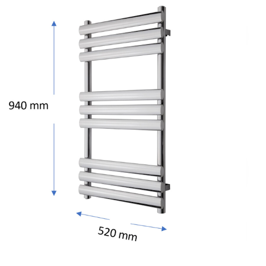 Designradiator TVS Milo Zwart 94x52 cm