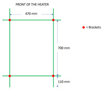 Designradiator TVS Duo Zwart 92x50 cm