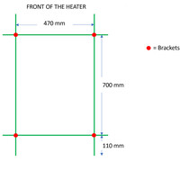 Designradiator TVS Duo Mat Wit 92x50 cm