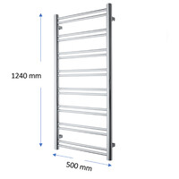 Designradiator TVS Duo Chroom 124x50 cm