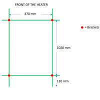 Designradiator TVS Duo Zwart 124x50 cm