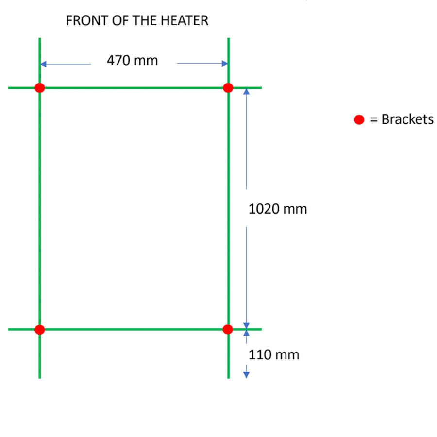 Designradiator TVS Duo Zwart 124x50 cm