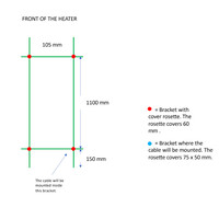 Elektrische Radiator TVS ELDO 2 Edelstaal met Timer 140x13.5 cm