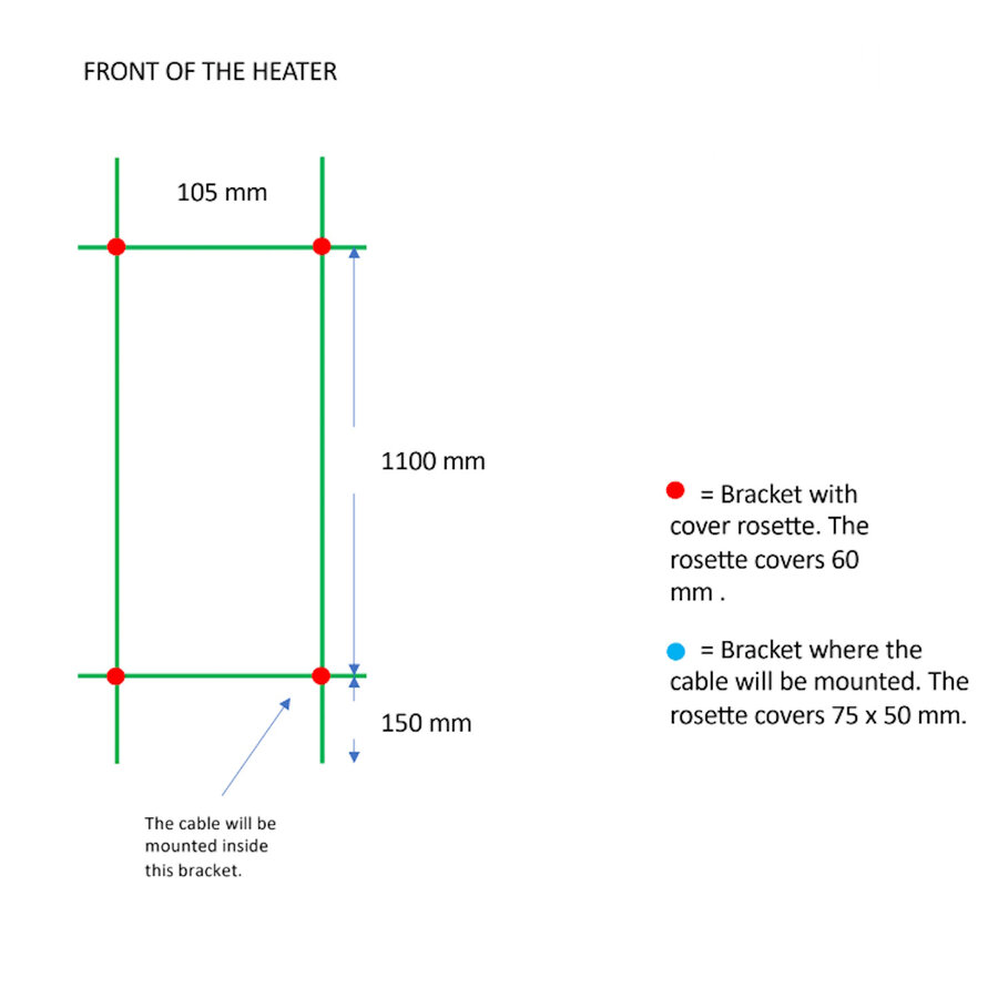 Elektrische Radiator TVS ELDO 2 Wit met Timer 140x13.5 cm