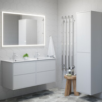 Elektrische Radiator TVS ELDO 4 Gepolijst RVS met Timer 140x34.5 cm