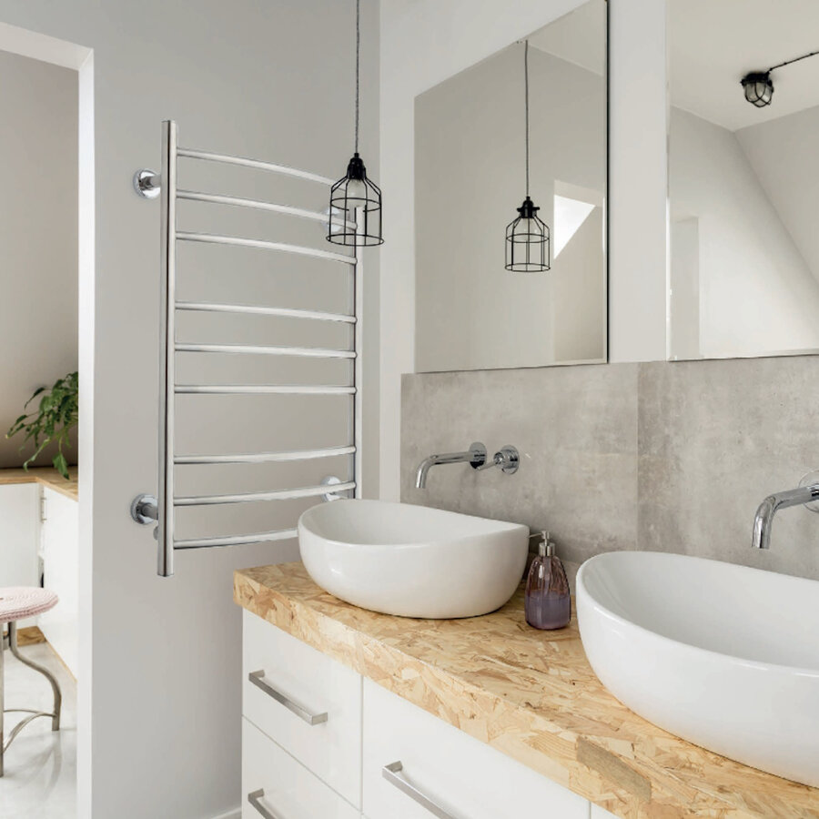 Elektrische Radiator TVS ELDO 9 L Edelstaal met Timer 86x53 cm