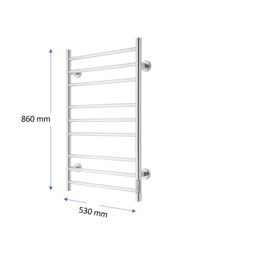 Elektrische Radiator TVS ELDO 9 L Edelstaal met Timer 86x53 cm