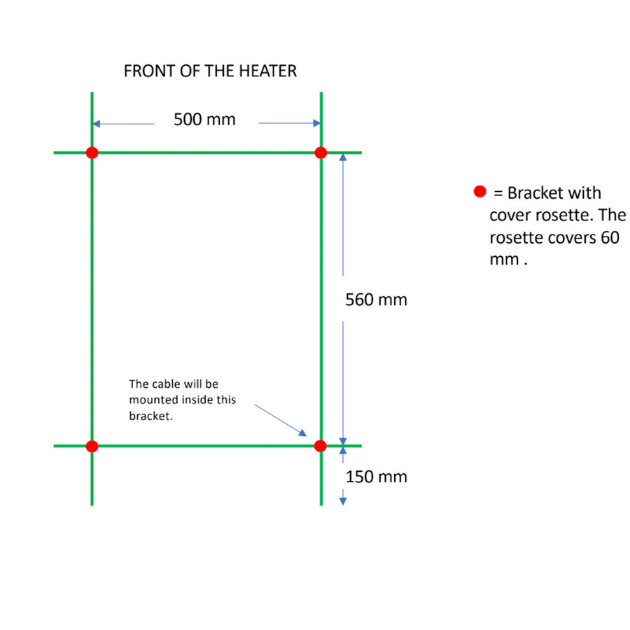 Elektrische Radiator TVS ELDO 9 L Edelstaal met Timer 86x53 cm