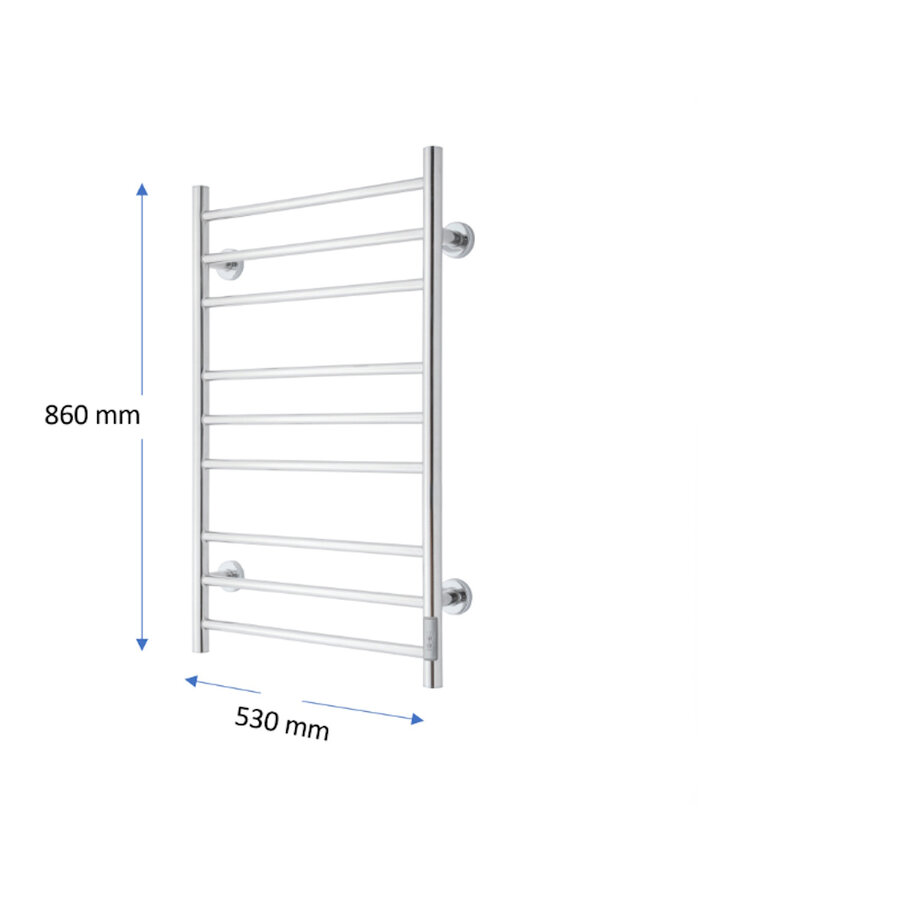Elektrische Radiator TVS ELDO 9 L Mat Zwart met Timer 86x53 cm