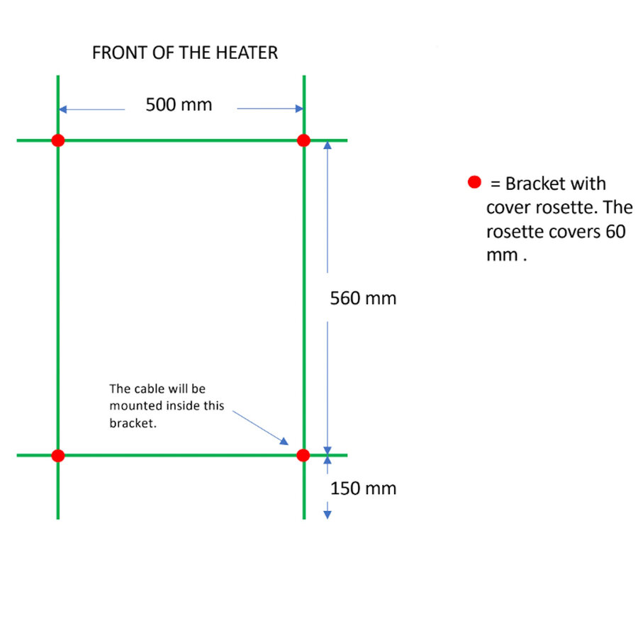 Elektrische Radiator TVS ELDO 9 Wit met Timer 86x53 cm