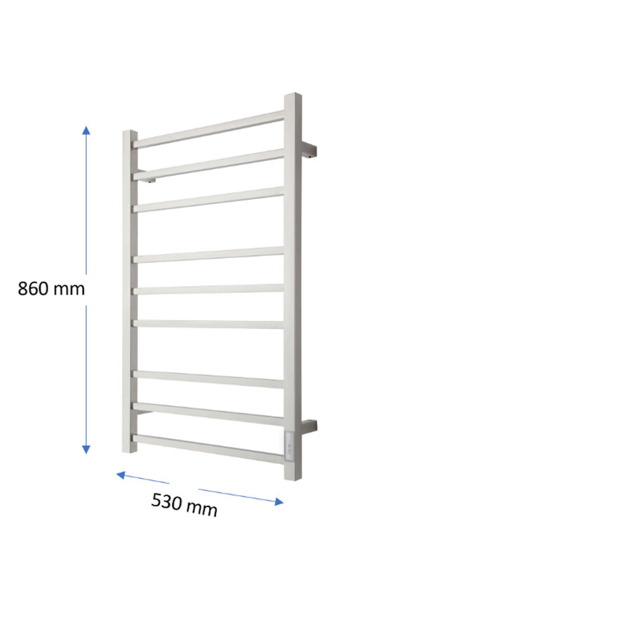 Elektrische Radiator TVS ELDO 9F Mat Zwart met Timer 86x53 cm