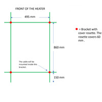 Elektrische Radiator TVS ELDO 12 L Edelstaal met Timer 116x53 cm