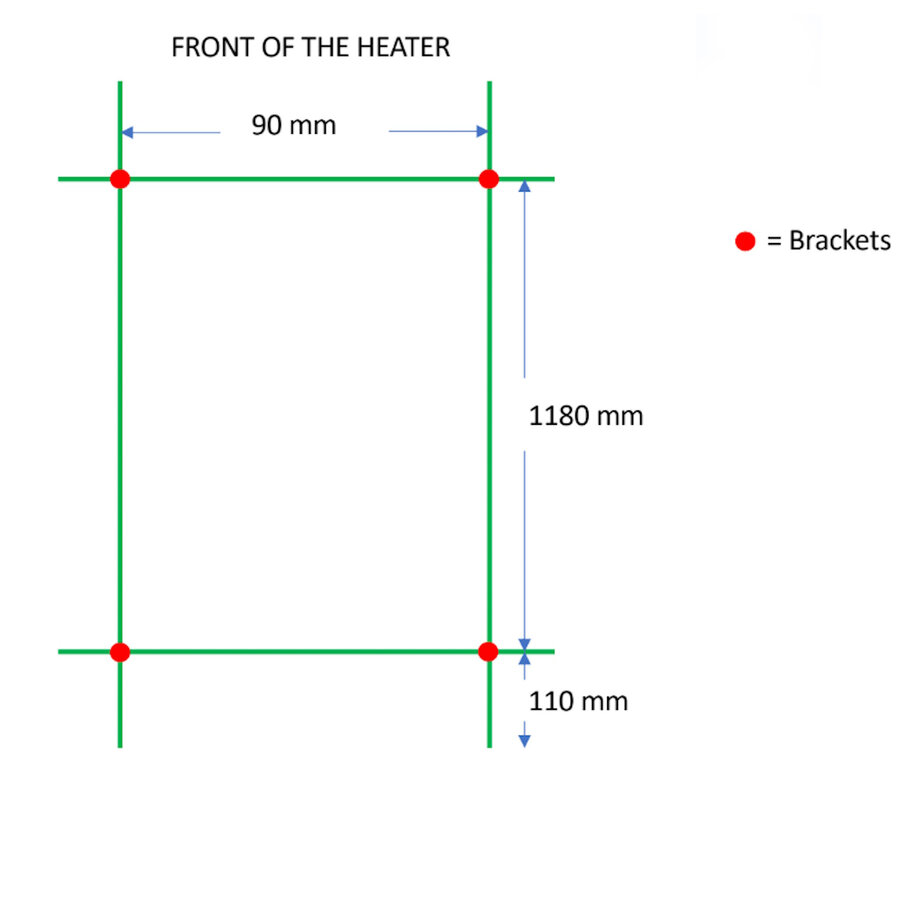 Designradiator TVS PLUS 2 Geborsteld Goud 140 x 13.5 cm