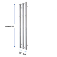 Designradiator TVS PLUS 3 Goud 140 x 26.5 cm