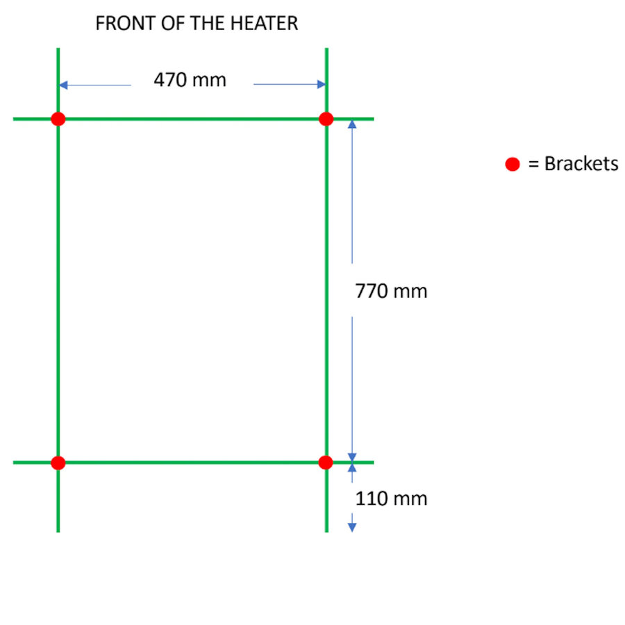 Designradiator TVS PLUS 15-500 Goud 99 x 50 cm