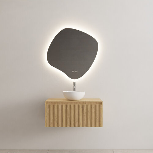 Onderkast Gliss Design Timotheus 90 CM Incl. Topplaat Castle Brown 