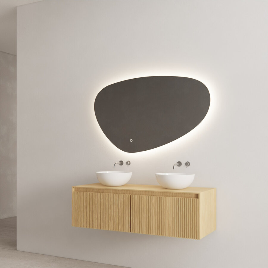 Onderkast Gliss Design Timotheus 120 CM 2 laden Incl Topplaat Castle Brown