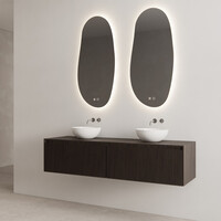 Onderkast Gliss Design Timotheus 160 CM 2 Lades Incl Topplaat Charcoal