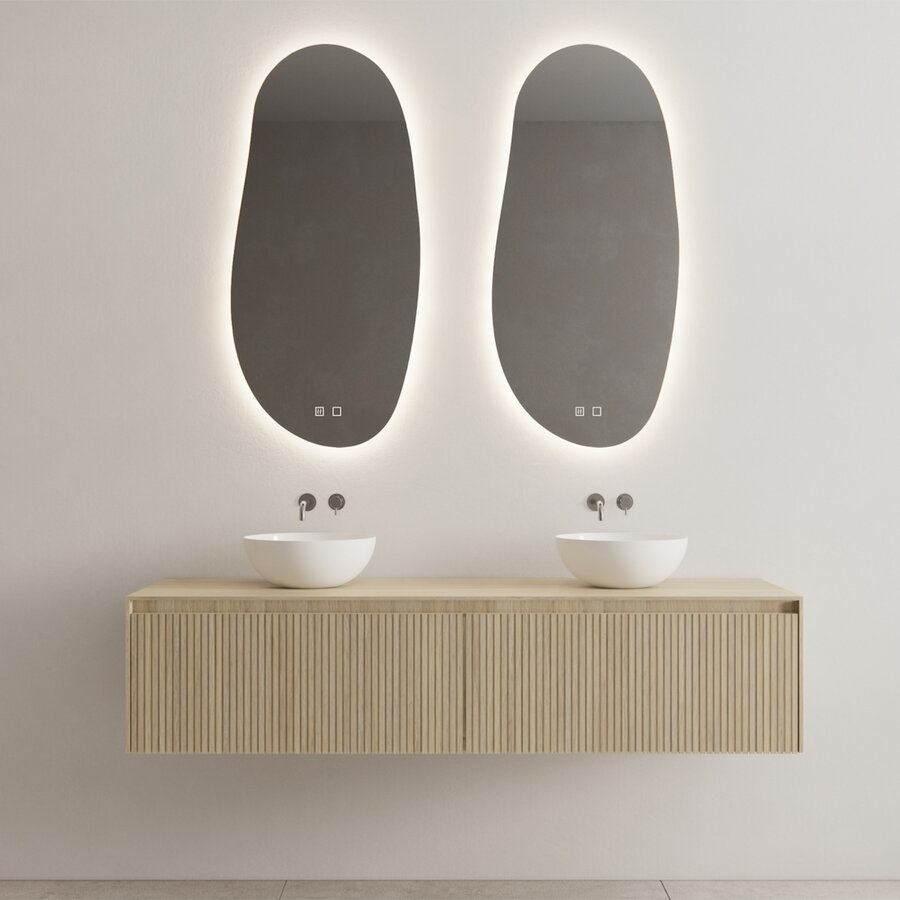 Onderkast Gliss Design Timotheus 160 CM 2 Lades Incl Topplaat Corn Silk