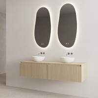 Onderkast Gliss Design Timotheus 160 CM 2 Lades Incl Topplaat Corn Silk