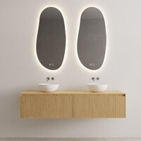 Onderkast Gliss Design Timotheus 160 CM 2 Lades Incl Topplaat Pure