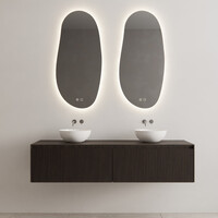 Onderkast Gliss Design Timotheus 180 CM 2 Lades Incl Topplaat Charcoal