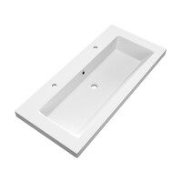 Meubelset Brauer Solution 100 Old Castle 2 Lades Met Wastafel Foggia Mat Wit 2 Kraangaten