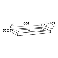 Meubelset Brauer Solution 80 Old Castle 2 Lades Met Wastafel Foggia Glanzend Wit 0 Kraangaten