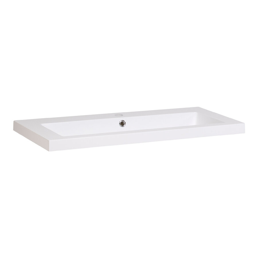 Meubelset Brauer Solution 100 Old Castle 2 Lades Met Wastafel Foggia Glanzend Wit 1 Kraangat