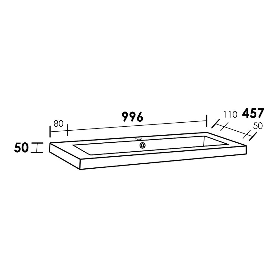 Meubelset Brauer Solution 100 Old Castle 2 Lades Met Wastafel Foggia Glanzend Wit 1 Kraangat