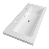 Meubelset Brauer Solution 100 Old Castle 2 Lades Met Wastafel Foggia Glanzend Wit 2 Kraangaten