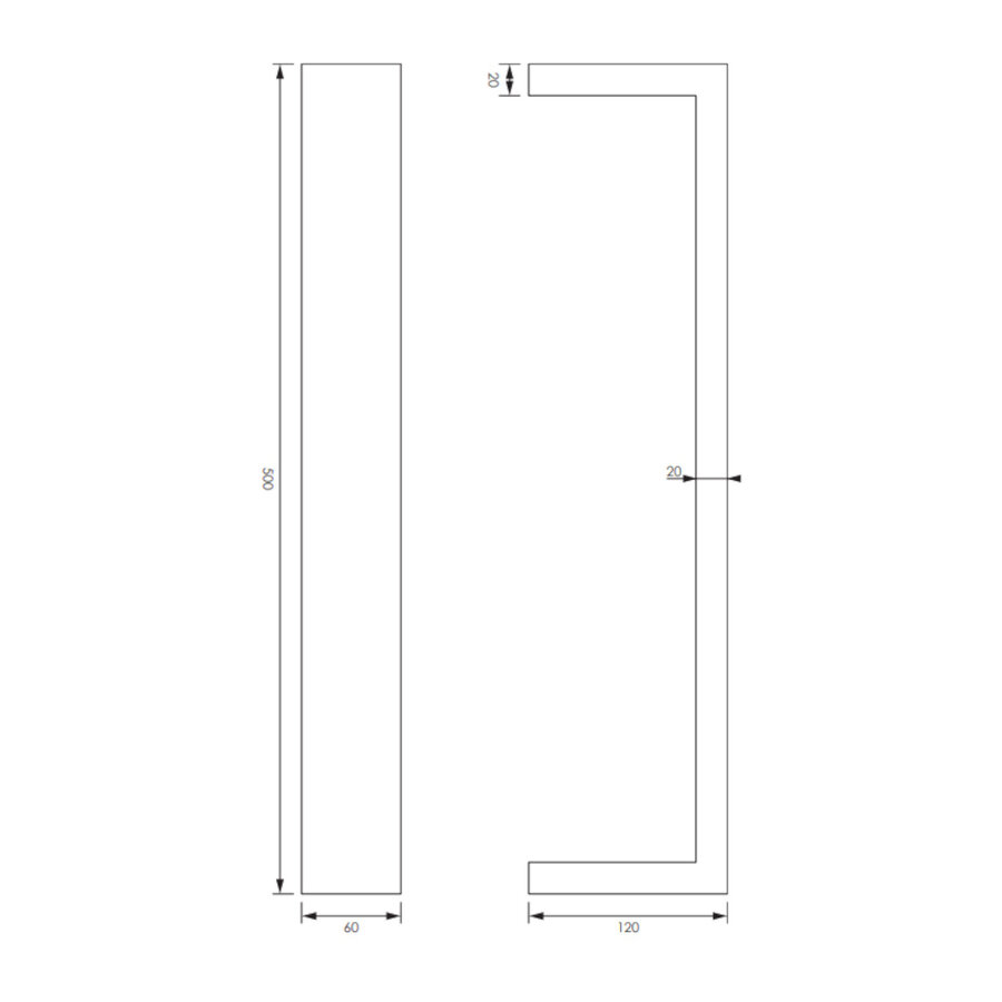 Handdoekbeugel Brauer Black Edition 50 cm Mat Zwart
