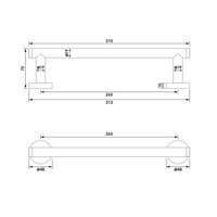 Handdoekrek Brauer Gold Edition 30 Cm Goud Geborsteld PVD