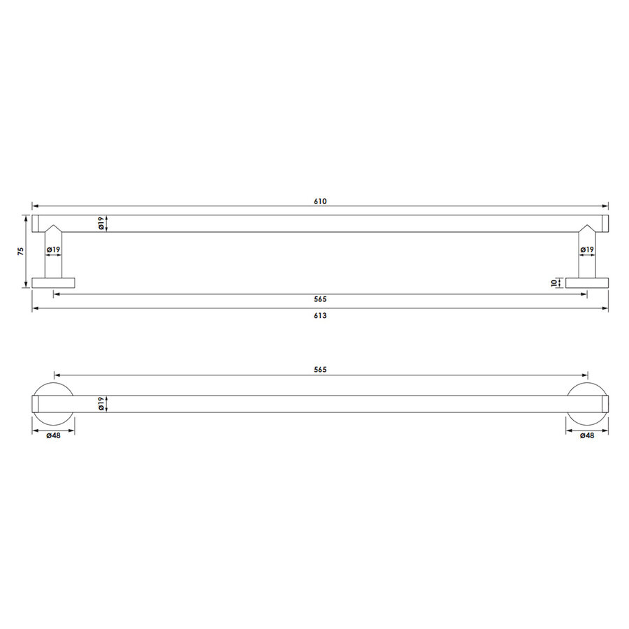 Handdoekrek Brauer Gold Edition 60 Cm Goud Geborsteld PVD