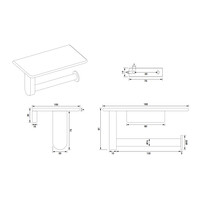 Toiletrolhouder Brauer Black Edition Met Planchet Mat Zwart