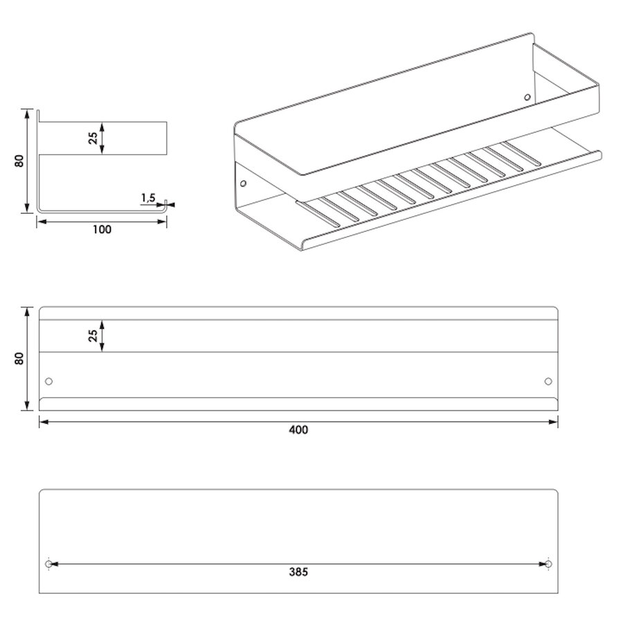 Doucherek Brauer Chrome Edition 40 Cm Chroom