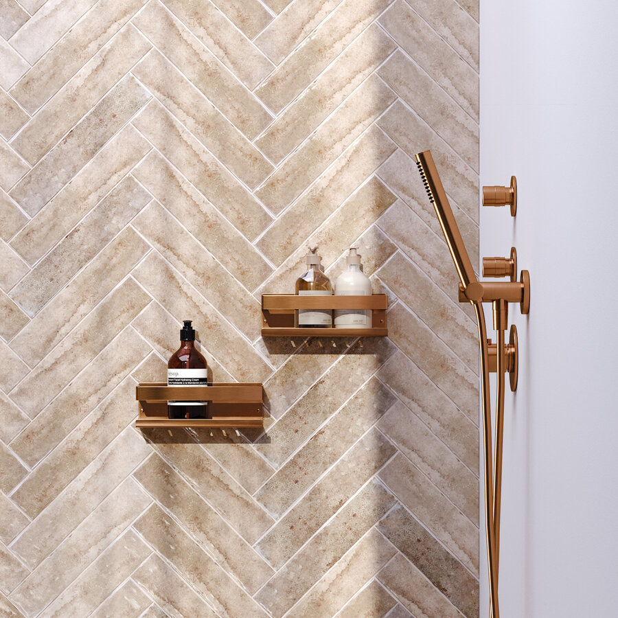 Doucherek Brauer Copper Edition 23 Cm Koper Geborsteld PVD