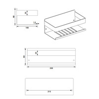 Doucherek Brauer Gunmetal Edition 23 Cm Gunmetal Geborsteld PVD