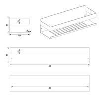 Doucherek Brauer Brushed Edition 40 Cm RVS Geborsteld PVD