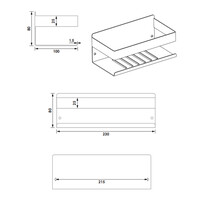 Doucherek Brauer Black Edition 23 Cm Mat Zwart