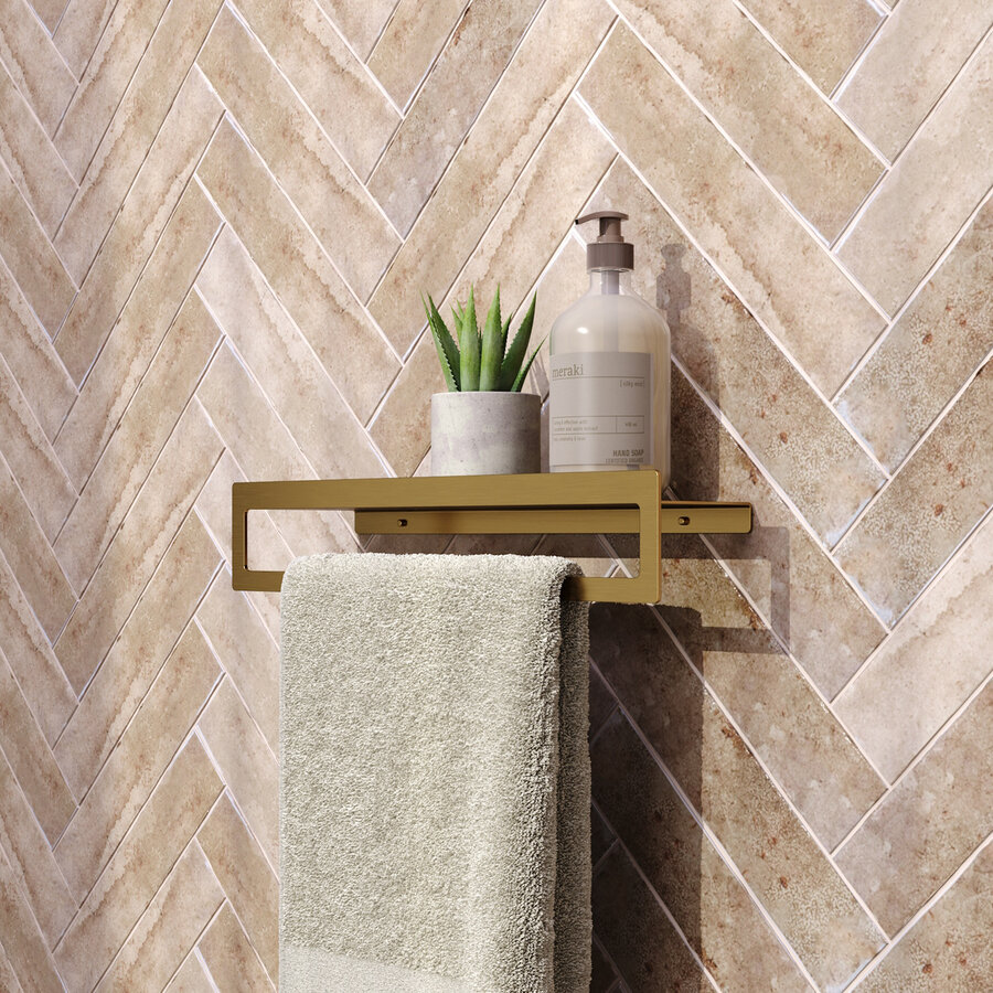 Handoekrek Brauer Gold Edition Met Planchet Goud Geborsteld PVD