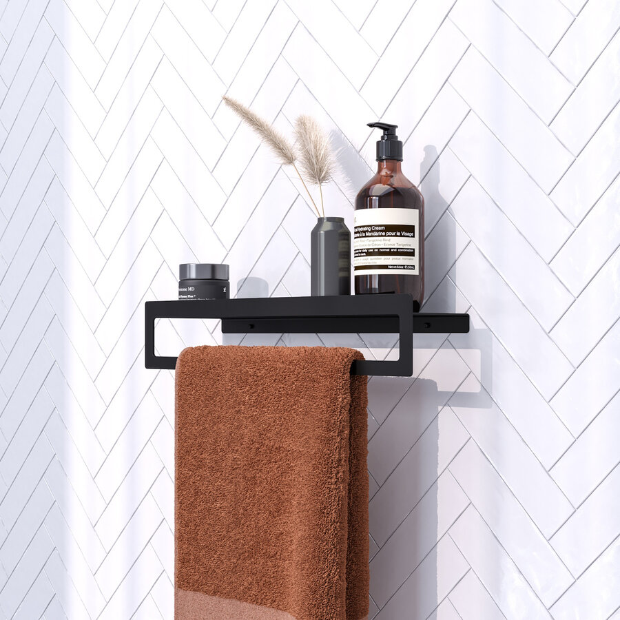 Handoekrek Brauer Black Edition Met Planchet Mat Zwart