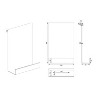 Doucherek Brauer Brushed Edition Hangend met Glasklem RVS Geborsteld PVD