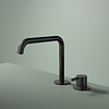 Hotbath Wastafel Mengkraan Hotbath ace 2-gats Met draaibare uitloop 20 cm Geborsteld Zwart PVD