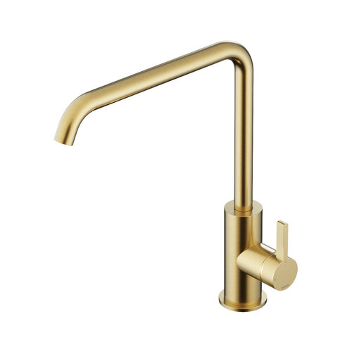 Keukenmengkraan Hotbath Ace Met draaibare uitloop 29 cm Geborsteld Messing PVD 