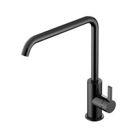 Keukenmengkraan Hotbath Ace Met draaibare uitloop 29 cm Gepolijst Zwart PVD