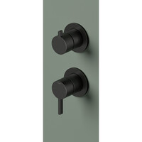 Afbouwdeel mengkraan met 2-weg omstel Hotbath Ace Geborsteld Zwart PVD