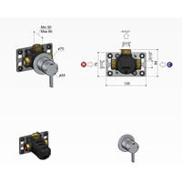 Afbouwdeel - Inbouw Douchemengkraan Hotbath Ace Chroom